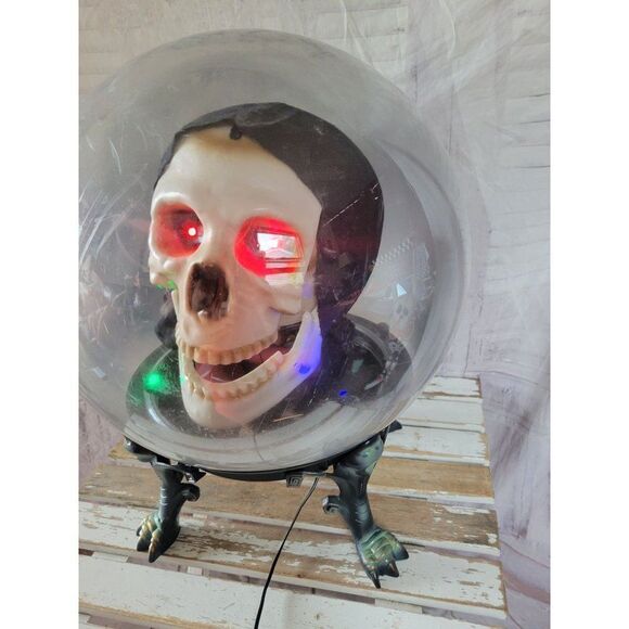 Gemmy skeleton spirit ball 14" large fortune telle - Picture 3 of 7